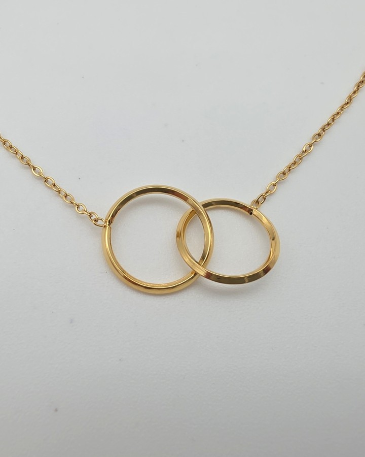 COLLAR CADENA FINA ALIANZA  - ACERO INOXIDABLE