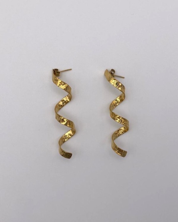 PENDIENTES LARGOS ESPIRAL - ACERO INOXIDABLE