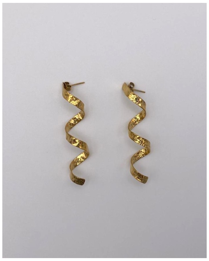 PENDIENTES LARGOS ESPIRAL - ACERO INOXIDABLE