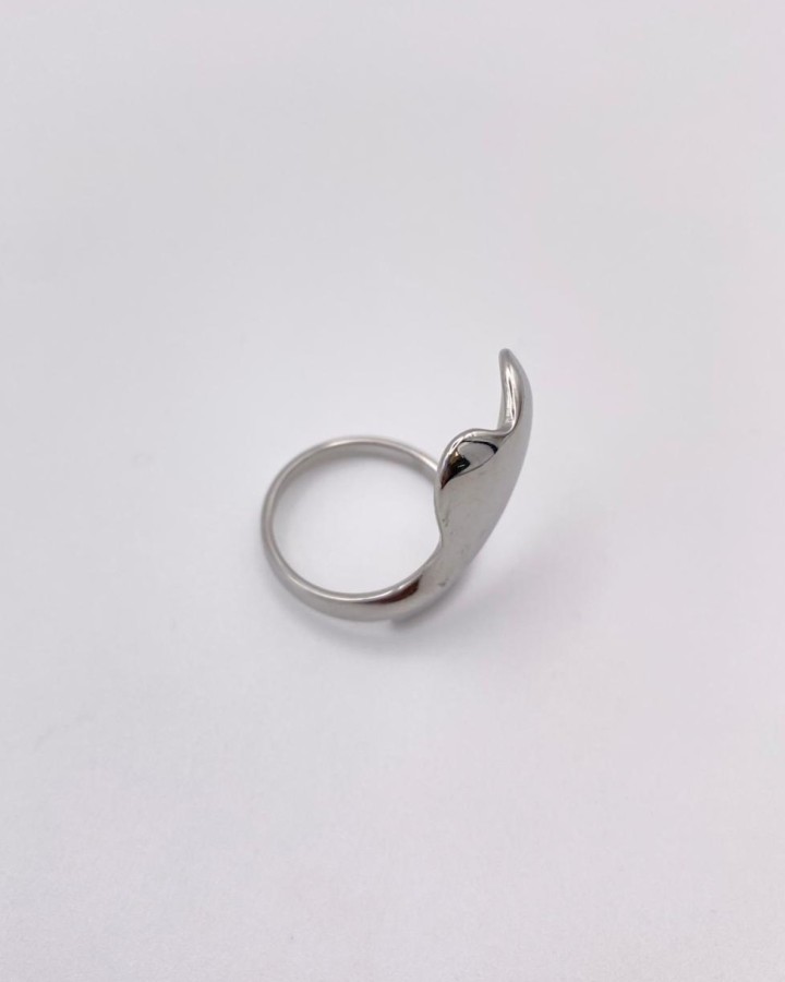 ANILLO AJUSTABLE CORAZÓN ANCHO - ACERO INOXIDABLE