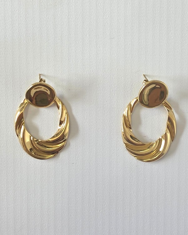 PENDIENTES DOBLES VINTAGE - ACERO INOXIDABLE