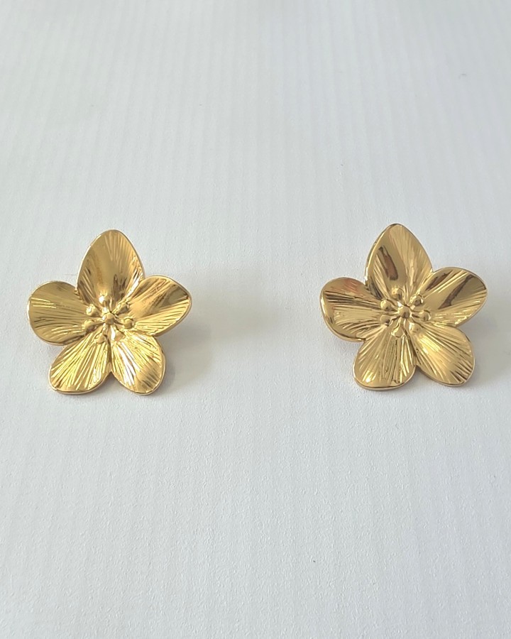 PENDIENTES FLOR - ACERO INOXIDABLE