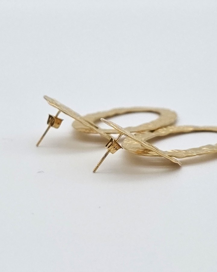 PENDIENTES MAXI TEXTURA - ACERO INOXIDABLE