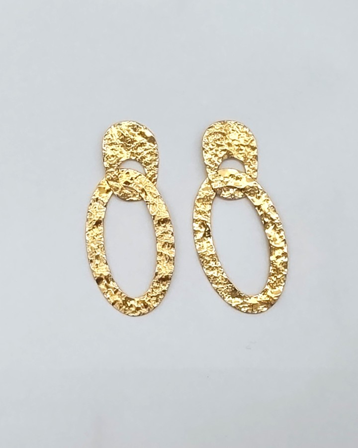 PENDIENTES MAXI TEXTURA - ACERO INOXIDABLE