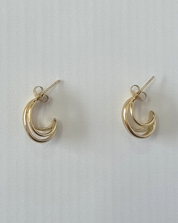 PENDIENTES SEMI ARO MEDIANOS - ACERO INOXIDABLE