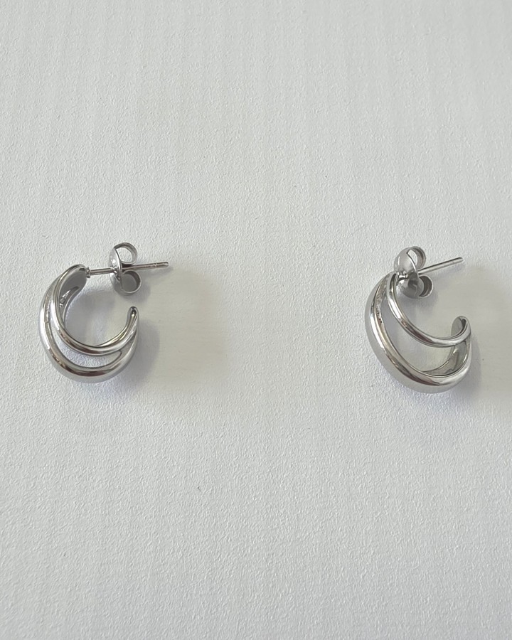 PENDIENTES SEMI ARO MEDIANOS - ACERO INOXIDABLE