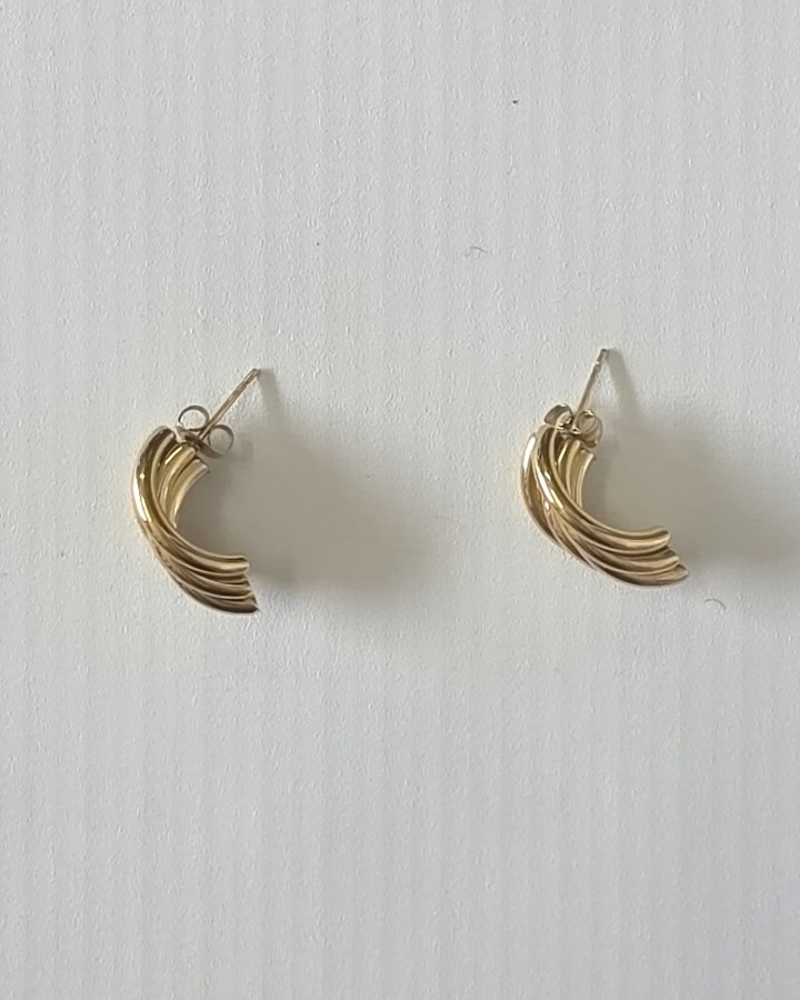 PENDIENTES SEMI ARO PEQUEÑOS - ACERO INOXIDABLE