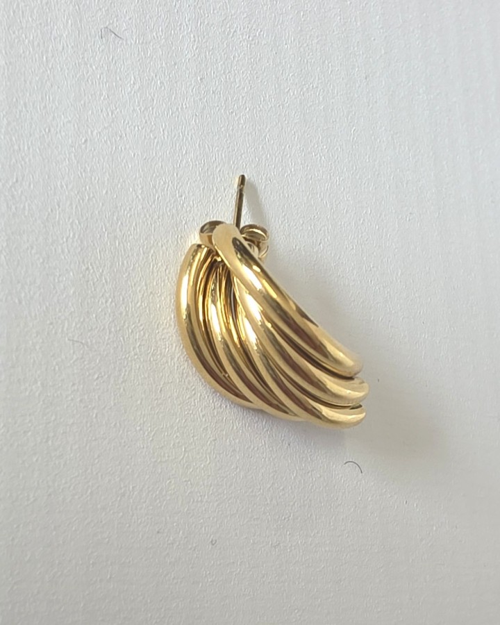 PENDIENTES SEMI ARO PEQUEÑOS - ACERO INOXIDABLE