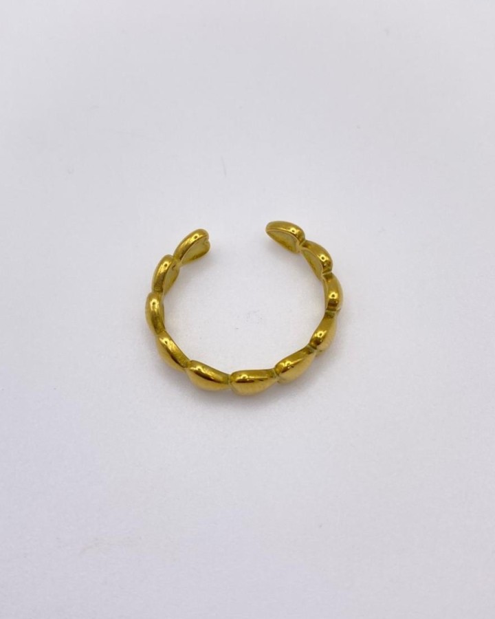 ANILLO AJUSTABLE CORAZONES - ACERO INOXIDABLE