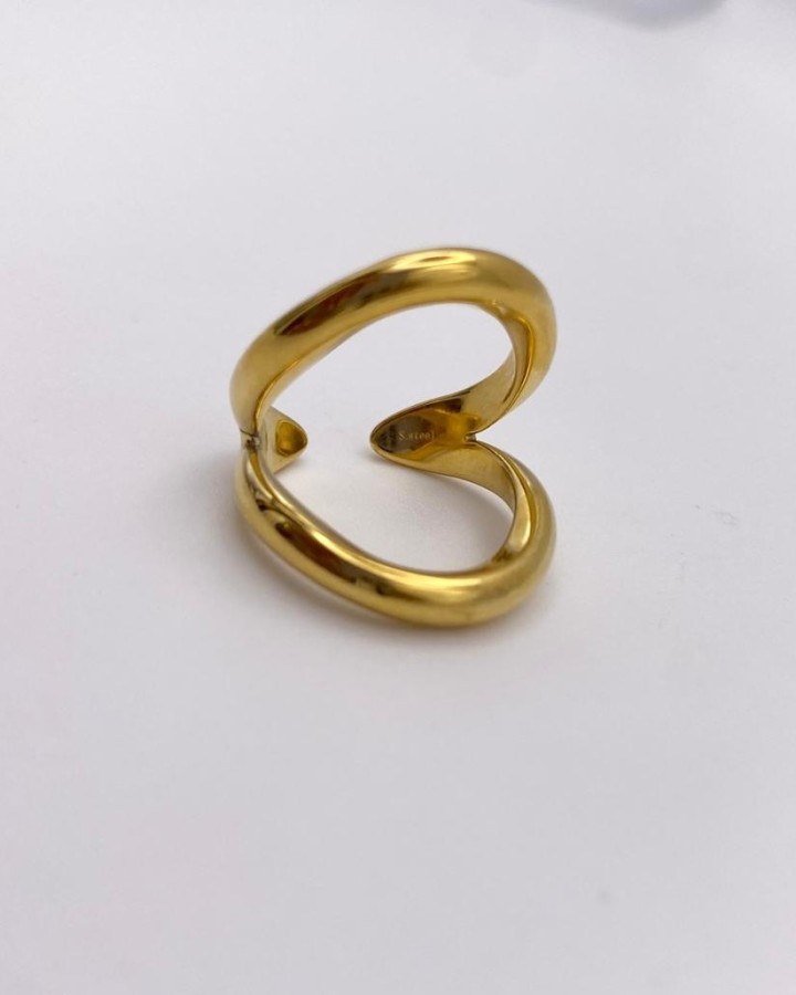 ANILLO AJUSTABLE DOBLE ABIERTO - ACERO INOXIDABLE