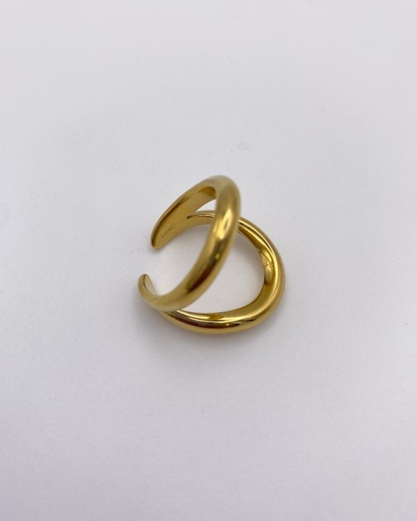 ANILLO AJUSTABLE DOBLE ABIERTO - ACERO INOXIDABLE