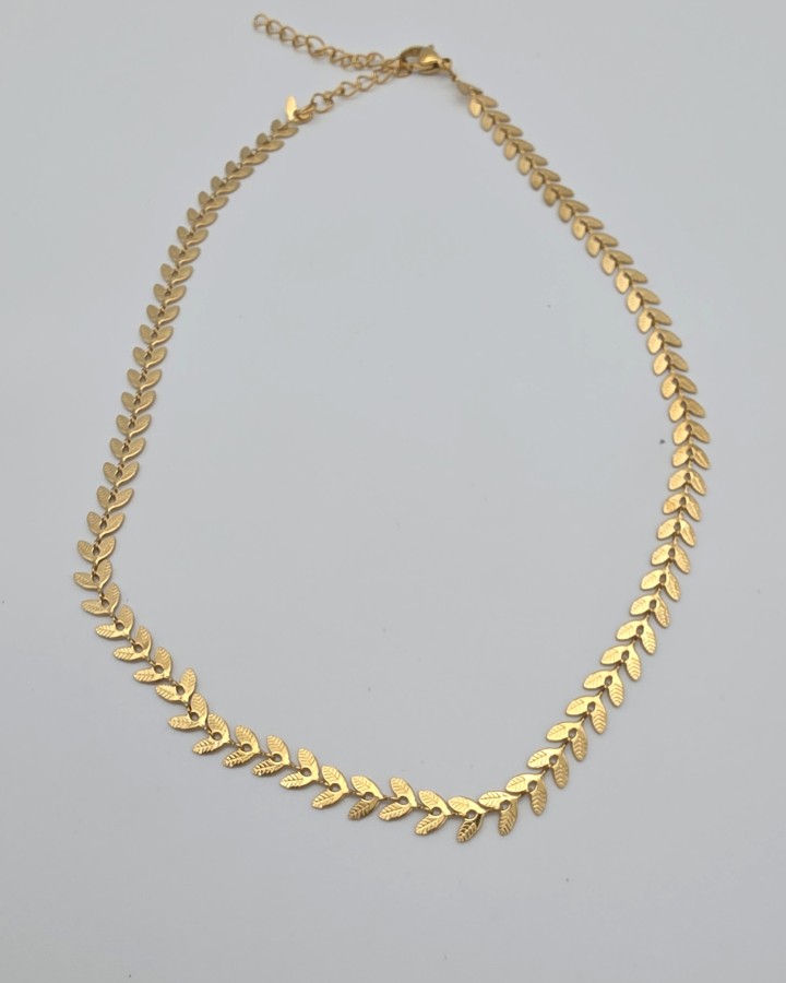 COLLAR ESPIGA - ACERO INOXIDABLE