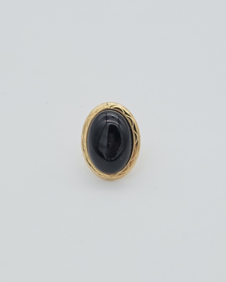 ANILLO AJUSTABLE MAXI NEGRO - ACERO INOXIDABLE