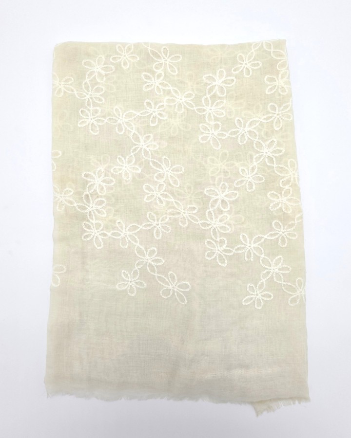 PAÑUELO ESTAMPADO DENIM MEZCLA DE LANA