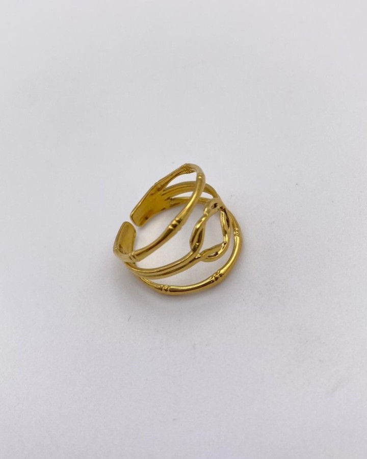 ANILLO AJUSTABLE TRIPLE NUDO - ACERO INOXIDABLE