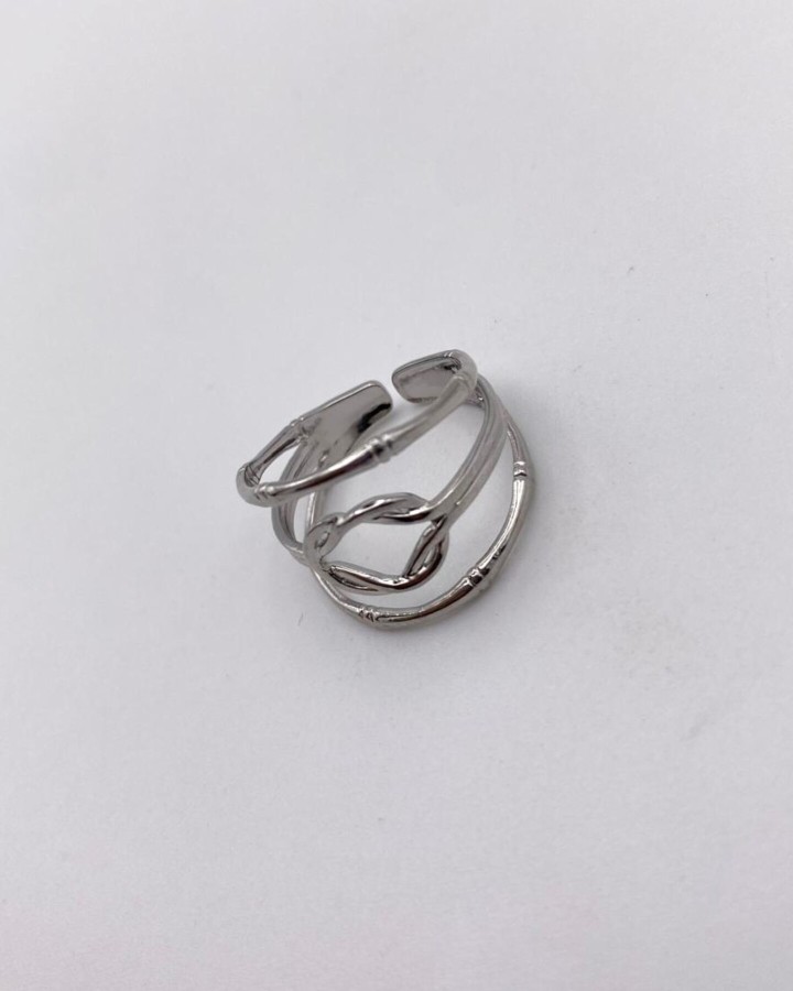 ANILLO AJUSTABLE TRIPLE NUDO - ACERO INOXIDABLE