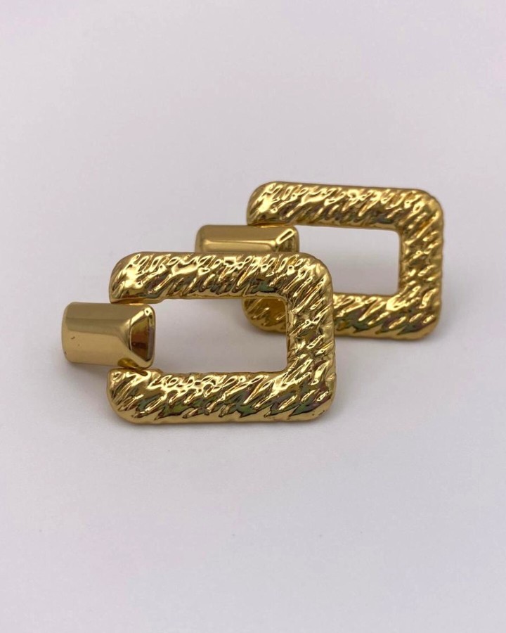 PENDIENTES RECTANGULARES VINTAGE - ACERO INOXIDABLE