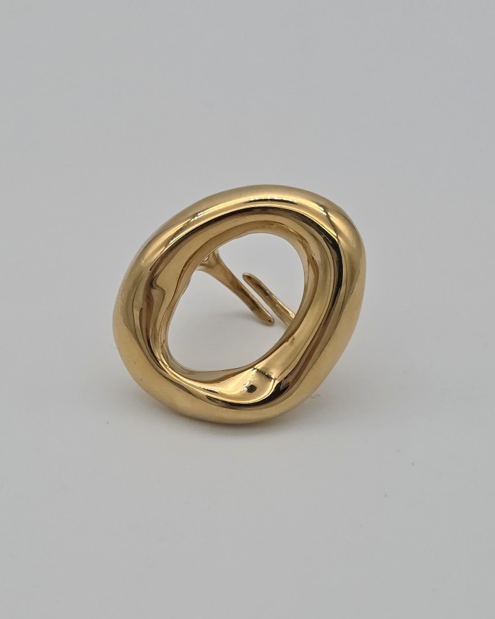 ANILLO AJUSTABLE OVAL GRANDE - ACERO INOXIDABLE