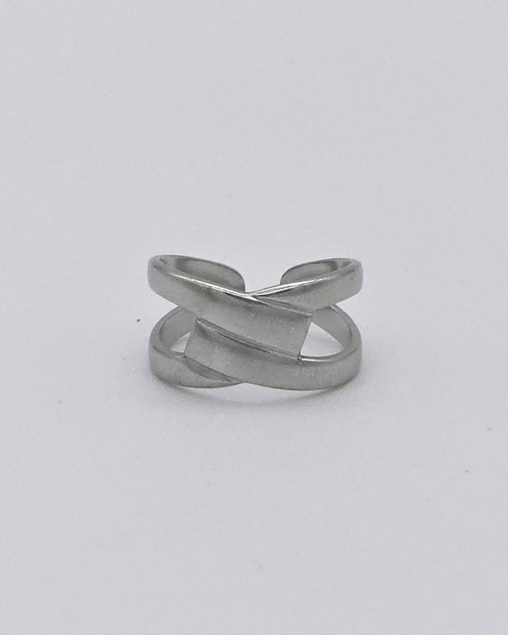 ANILLO AJUSTABLE GEOMÉTRICO - ACERO INOXIDABLE