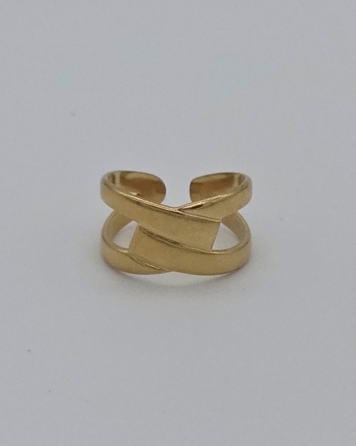 ANILLO AJUSTABLE GEOMÉTRICO - ACERO INOXIDABLE