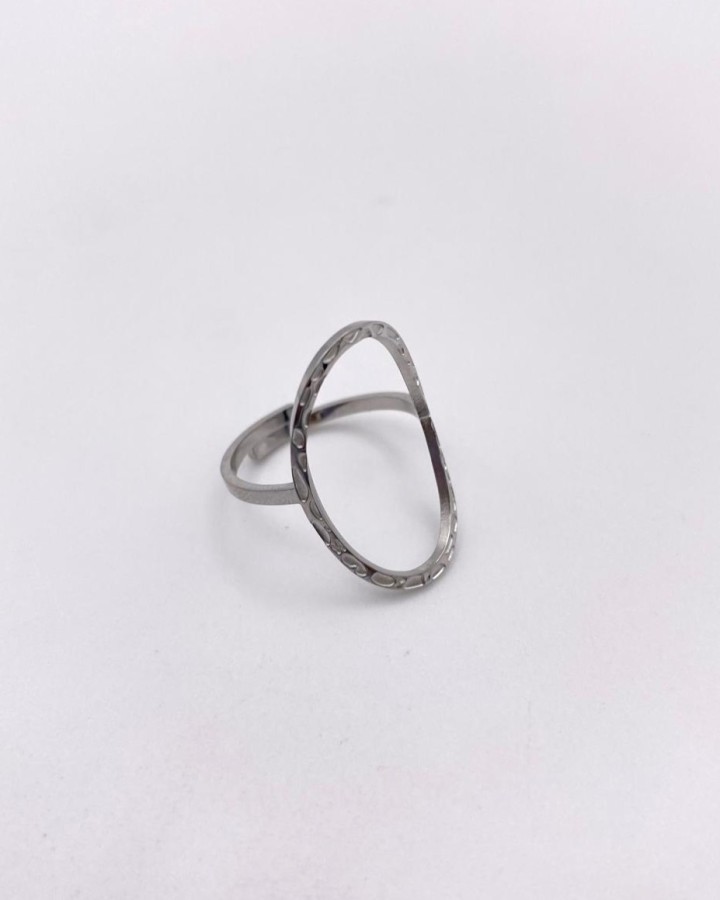 ANILLO AJUSTABLE OVAL MEDIANO - ACERO INOXIDABLE