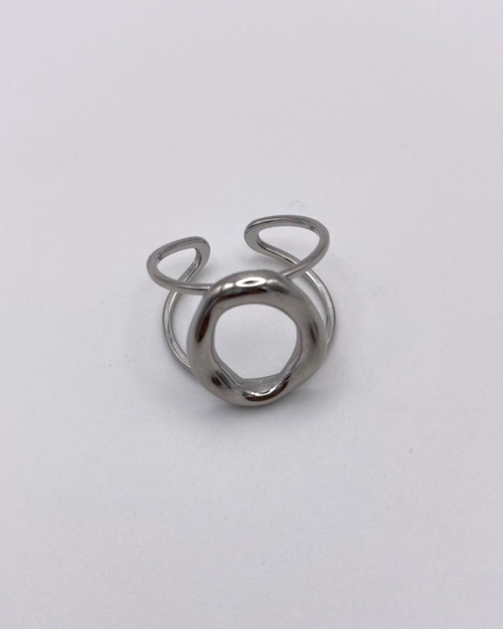 ANILLO AJUSTABLE OVAL MEDIANO - ACERO INOXIDABLE