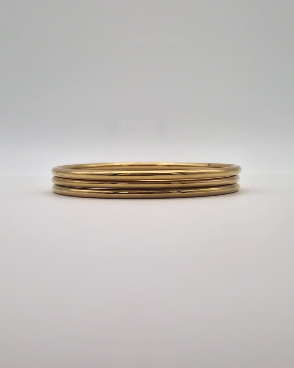 PULSERA RÍGIDA TRIPLE ARO - ACERO INOXIDABLE