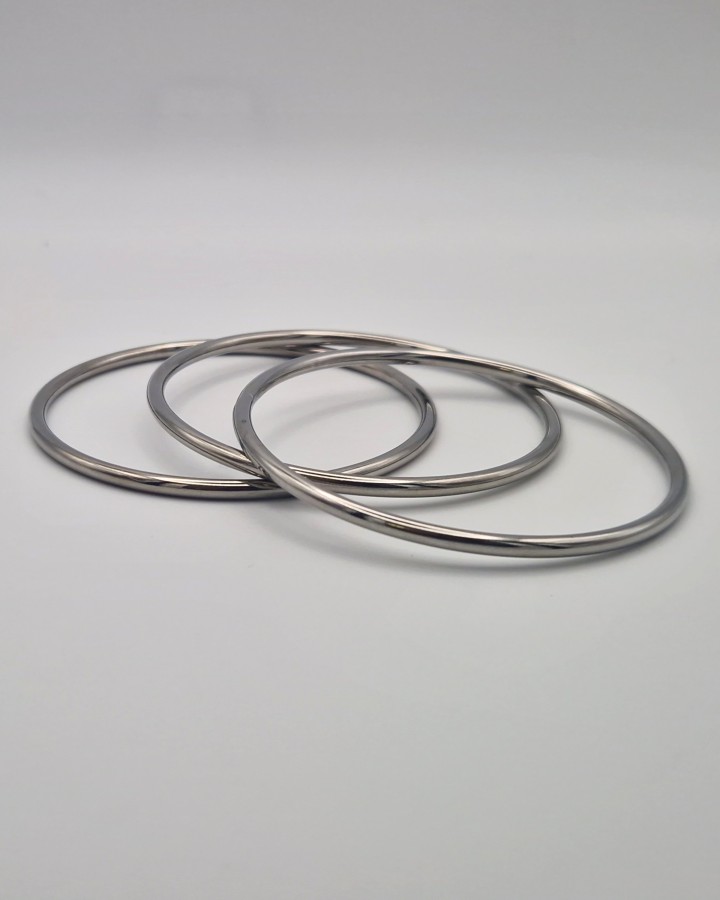 PULSERA RÍGIDA TRIPLE ARO - ACERO INOXIDABLE