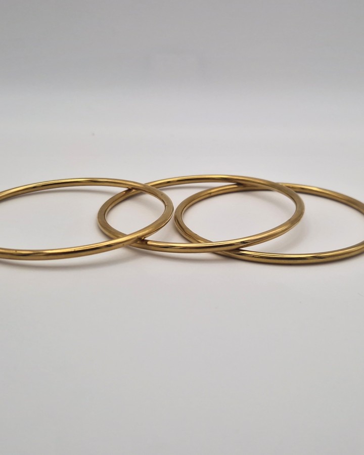 PULSERA RÍGIDA TRIPLE ARO - ACERO INOXIDABLE