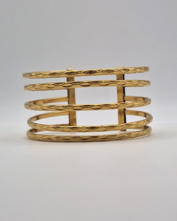 PULSERA RÍGIDA ROMANA - ACERO INOXIDABLE