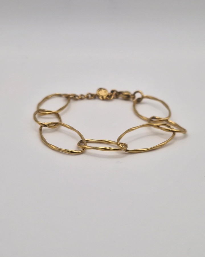 PULSERA OVALOS ENTRELAZADOS - ACERO INOXIDABLE