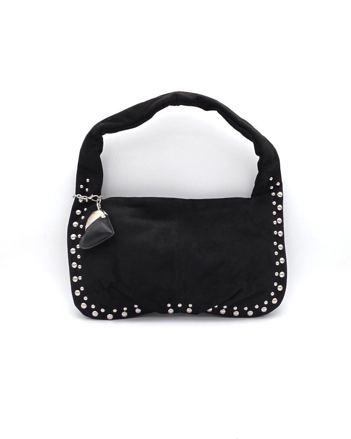 BOLSO DE HOMBRO EFECTO PIEL CON TACHUELAS