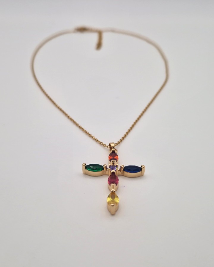 COLLAR CRUZ CON CIRCONIA