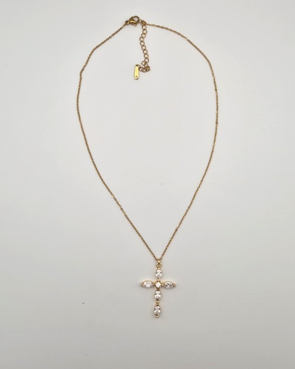 COLLAR CRUZ CON CIRCONIA