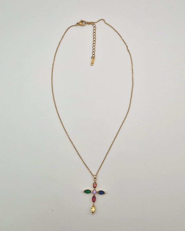 COLLAR CRUZ CON CIRCONIA