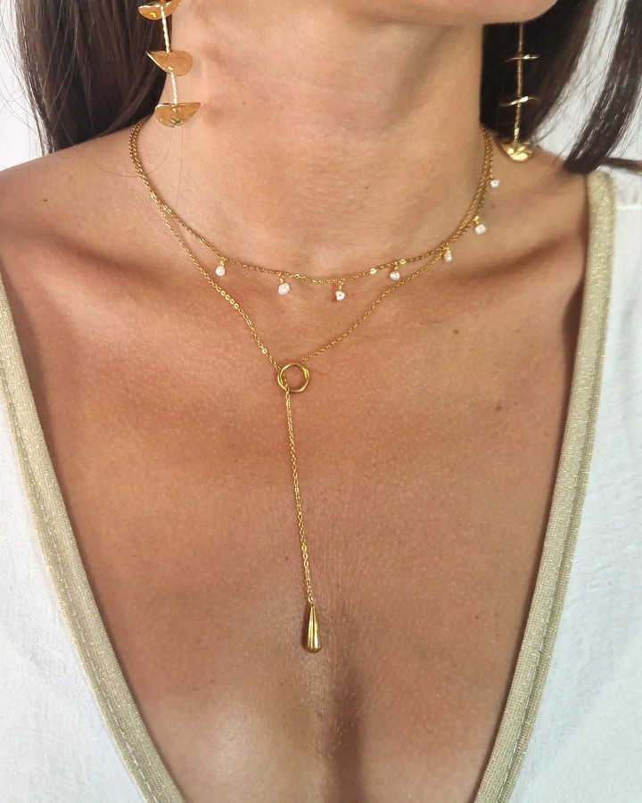 COLLAR LÁGRIMA - ACERO INOXIDABLE