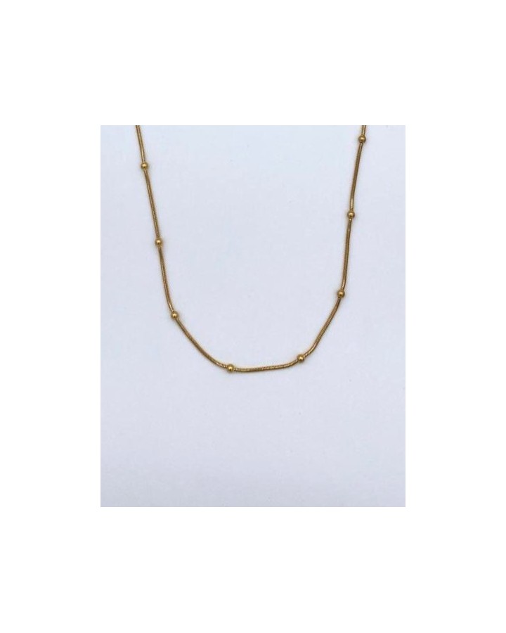 COLLAR LARGO BOLITAS 90 cm - ACERO INOXIDABLE