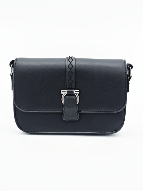 BOLSO BANDOLERA CON HEBILLA TRENZADA