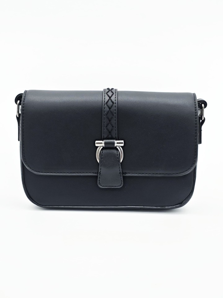 BOLSO BANDOLERA CON HEBILLA TRENZADA