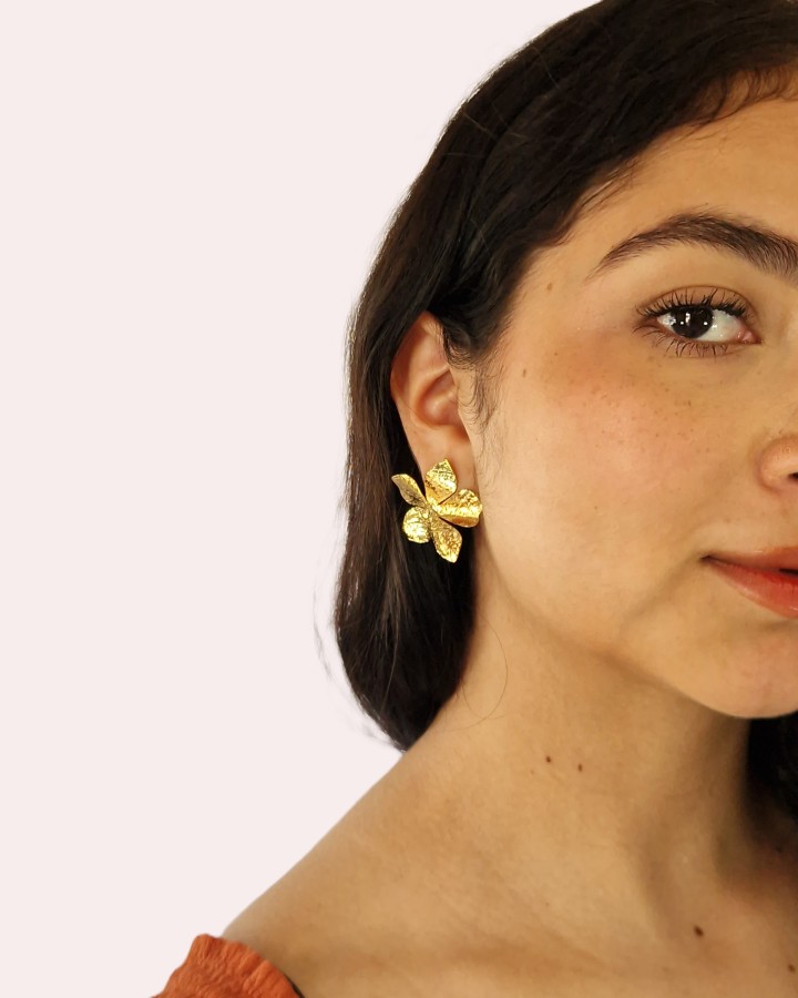 PENDIENTES FLOR - ACERO INOXIDABLE
