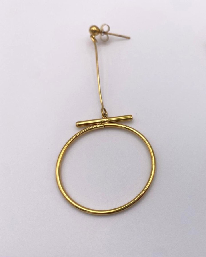 PENDIENTES LARGOS ARO VINTAGE - ACERO INOXIDABLE