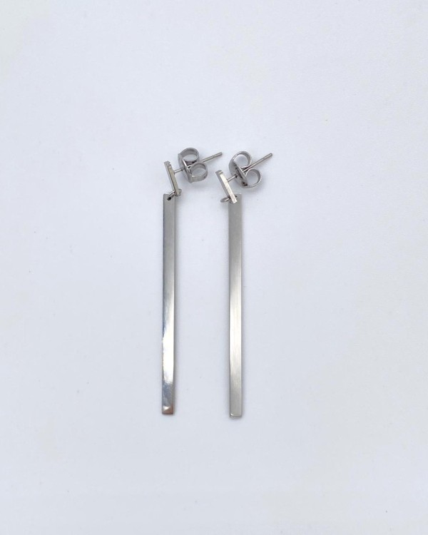 PENDIENTES LARGOS BARRA - ACERO INOXIDABLE