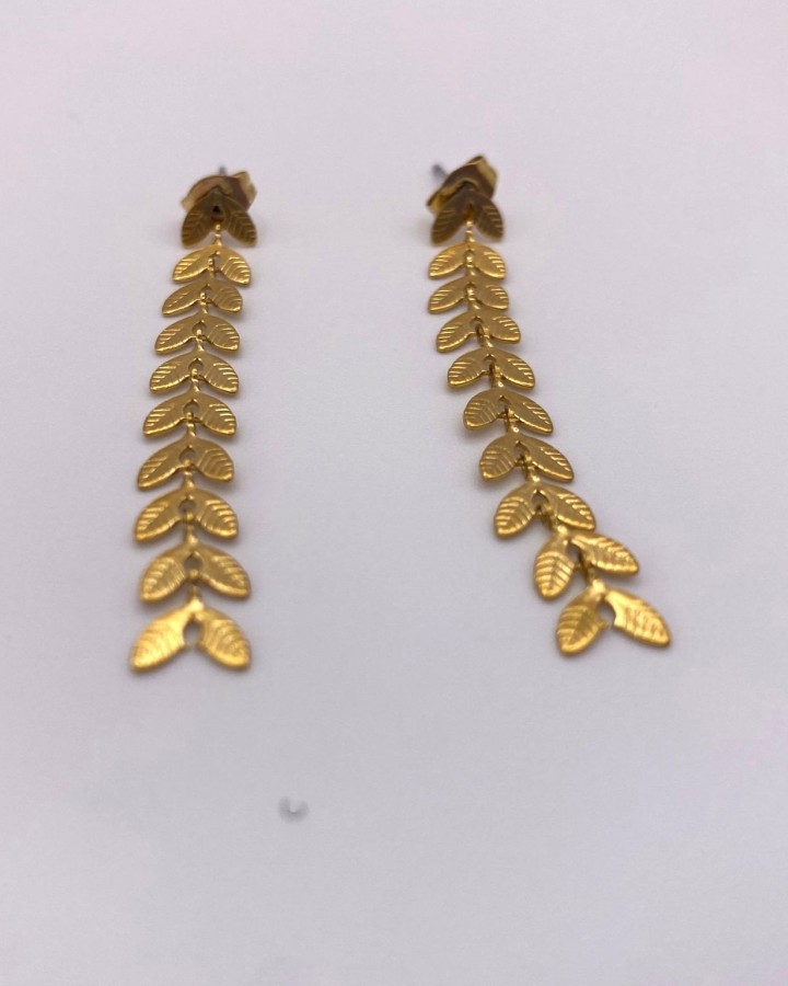 PENDIENTES LARGOS ESPIGA - ACERO INOXIDABLE