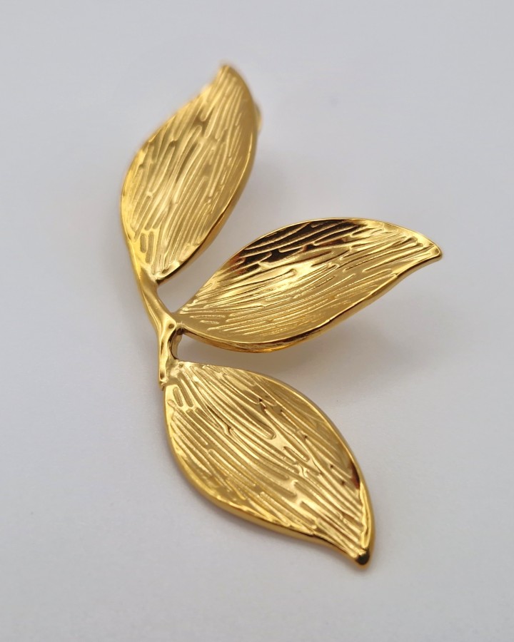 PENDIENTES MEDIA FLOR - ACERO INOXIDABLE